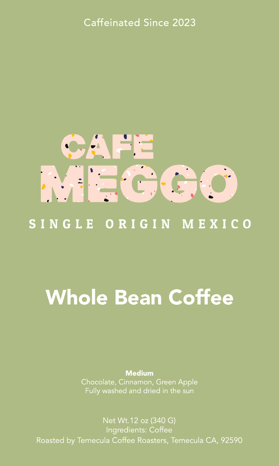 Cafe Meggo Single Origin Whole Bean Coffee: Mexico - Cafe Meggo