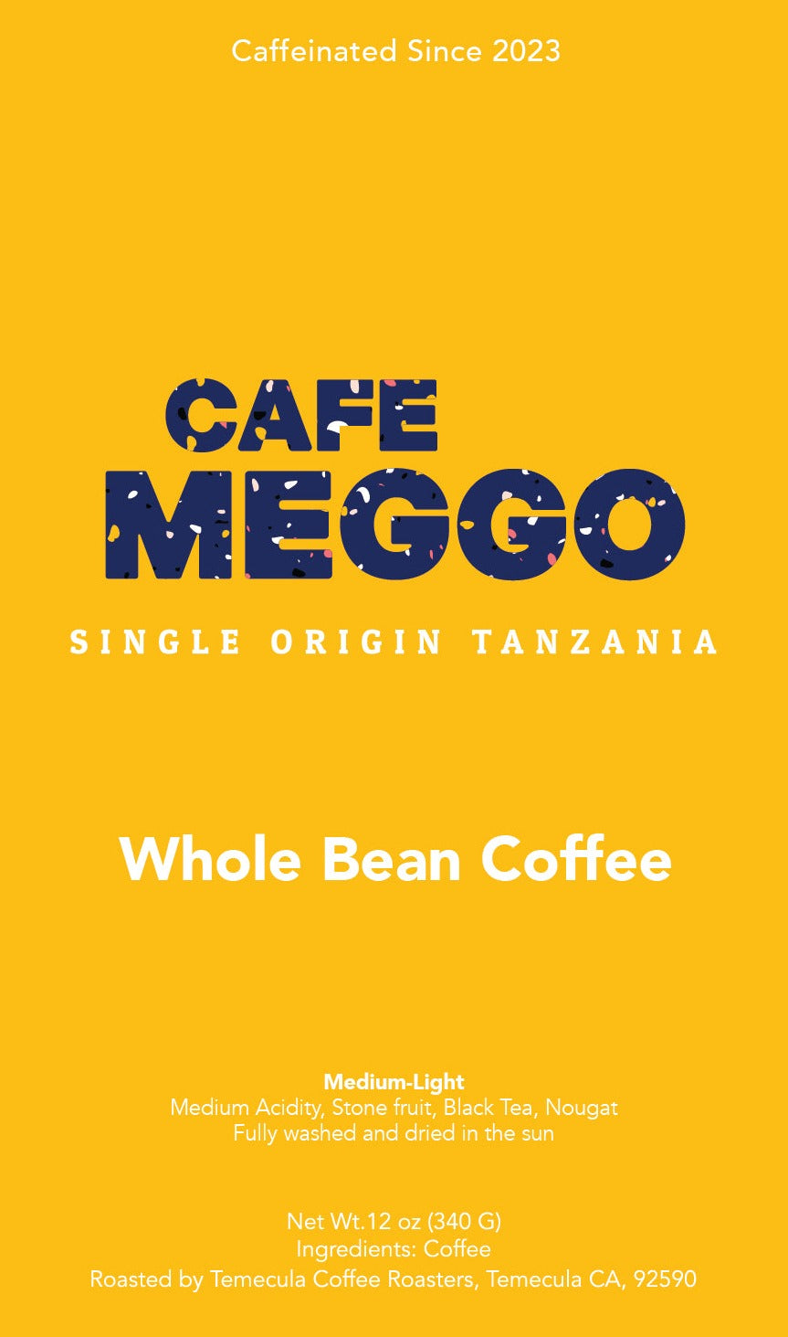 Cafe Meggo Single Origin Whole Bean Coffee: Tanzania - Cafe Meggo