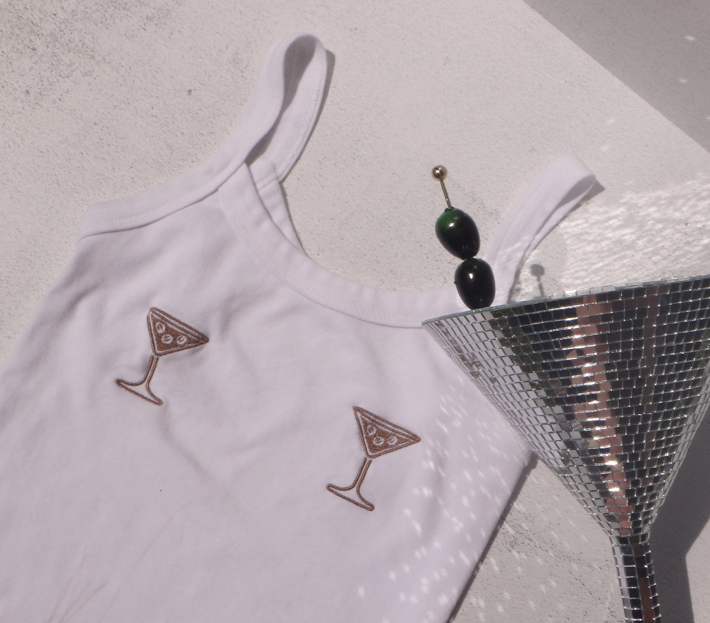 Espresso Martini Tank Top - Cafe Meggo. Ultra-soft and baby-ribbed, exclusive espresso martini decals designed by Cafe Meggo. Pairs perfectly with our in-stock disco martini made by Sofiest Designs. 
