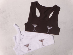 espresso brown color women's cropped tank top