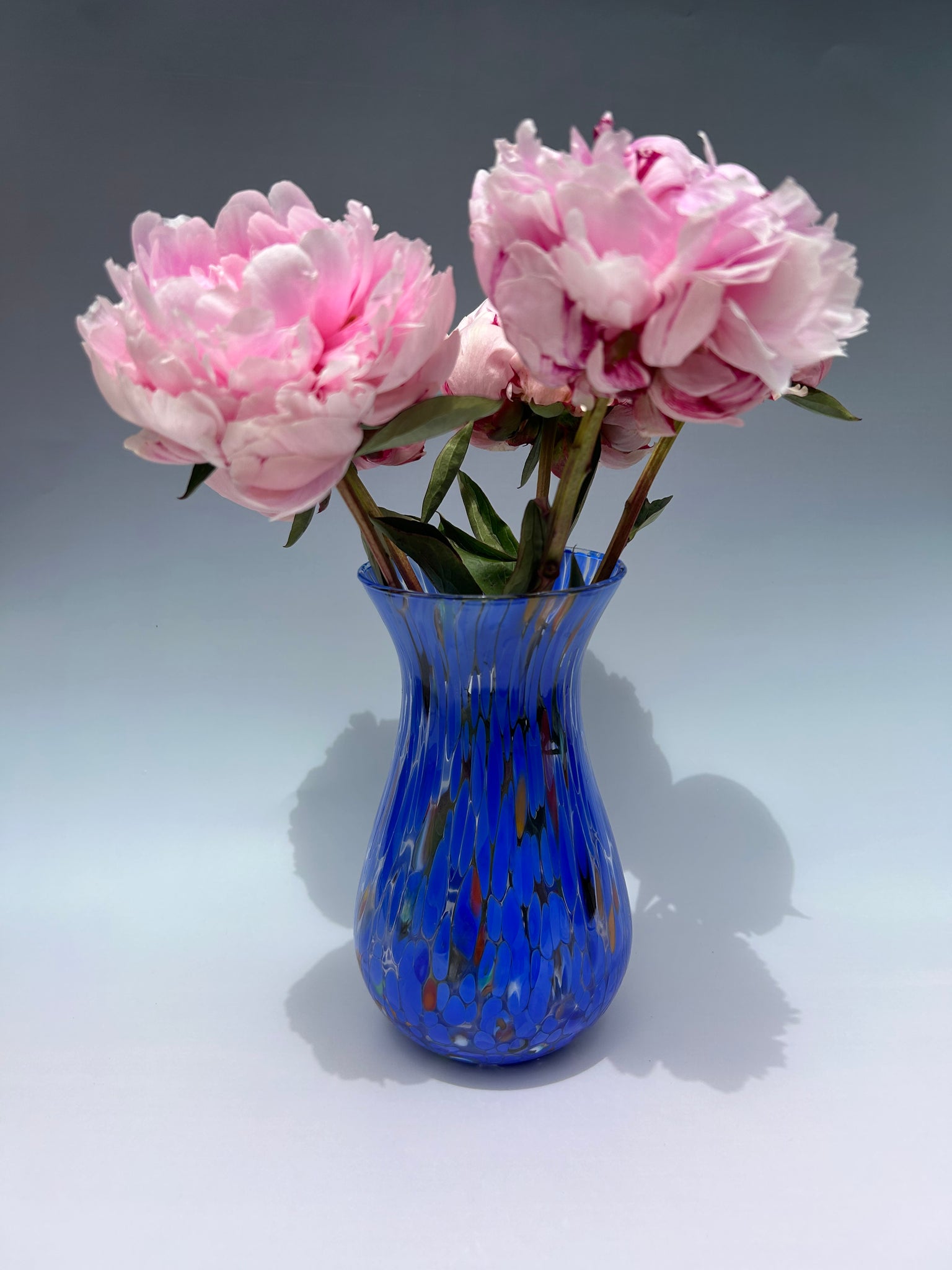 Italian Murano Glass Blue Vase - Cafe Meggo