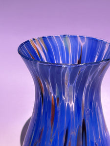 Italian Murano Glass Blue Vase - Cafe Meggo