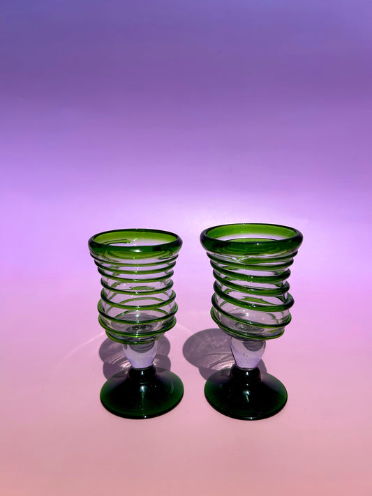 Green Copita Pair - Cafe Meggo